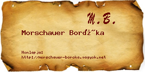 Morschauer Boróka névjegykártya